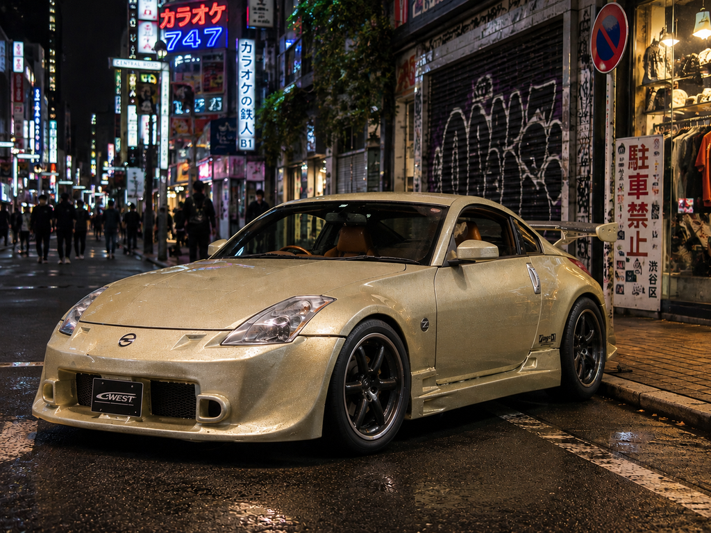 1/24 Nissan 350Z JDM Tuner (C-West) Analog Slot Car