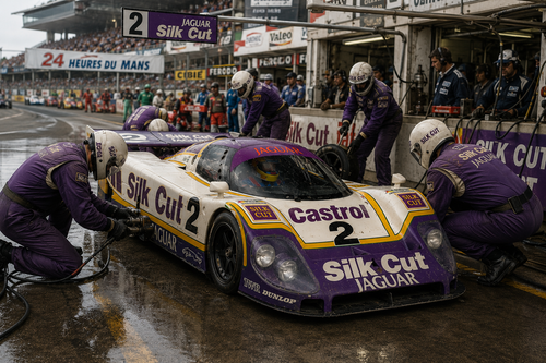 Hand-built 1/24 1988 Jaguar XJR-9 Silk Cut #2 Le Mans slot car