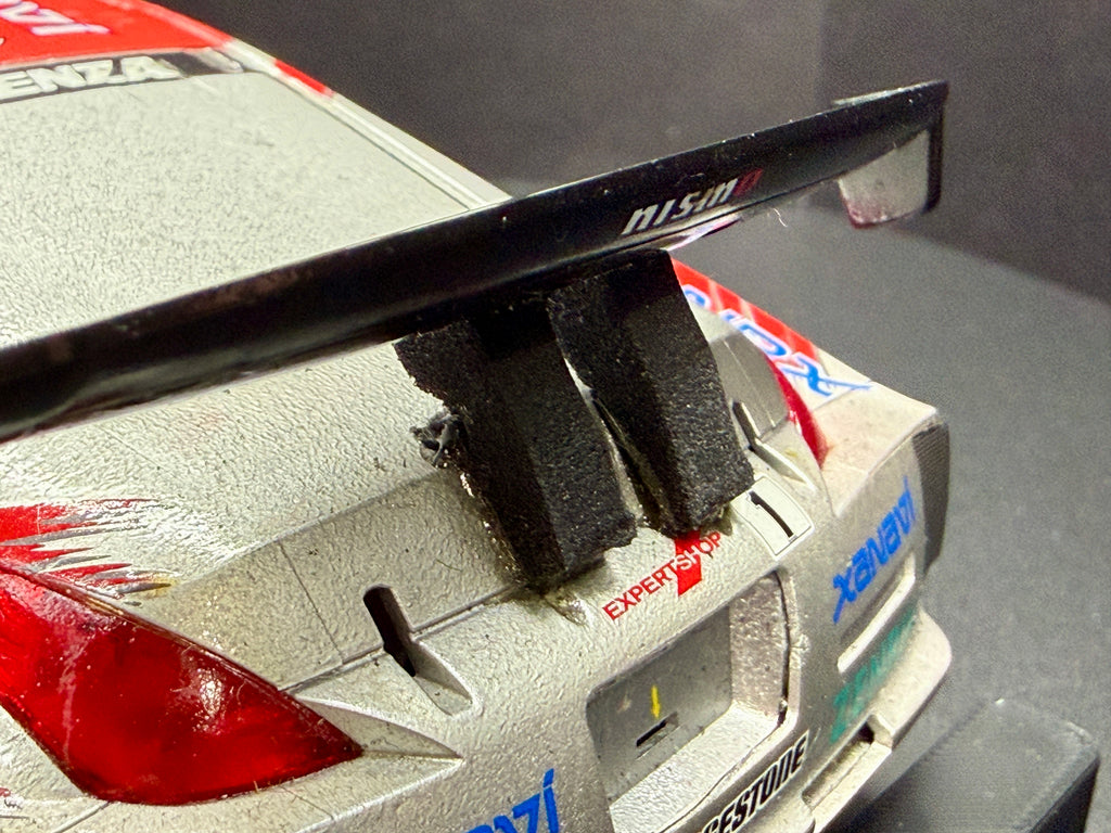 1/24 Scale Xanavi Nissan Z Analog Slot Car, JGTC 2004, Adjustable Metal Chassis, Lights!