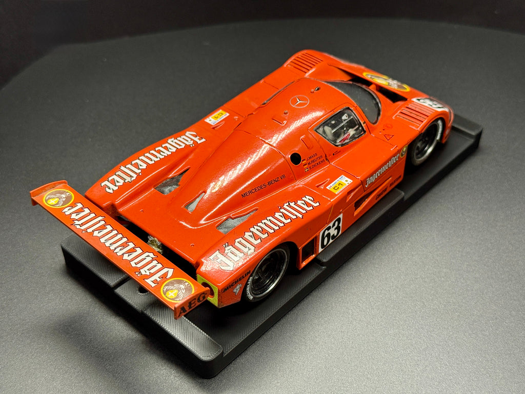 1/24 Sauber Mercedes C9 Analog Slot Car, Le Mans, Jägermeister, Metal Chassis