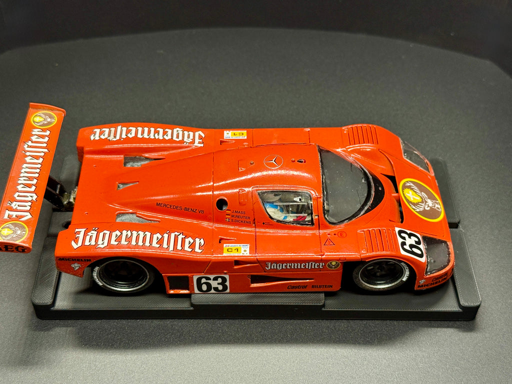1/24 Sauber Mercedes C9 Analog Slot Car, Le Mans, Jägermeister, Metal Chassis