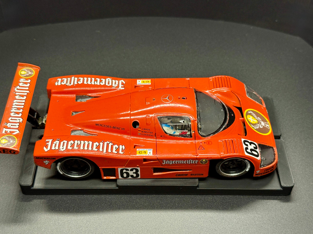 1/24 Sauber Mercedes C9 Analog Slot Car, Le Mans, Jägermeister, Metal Chassis