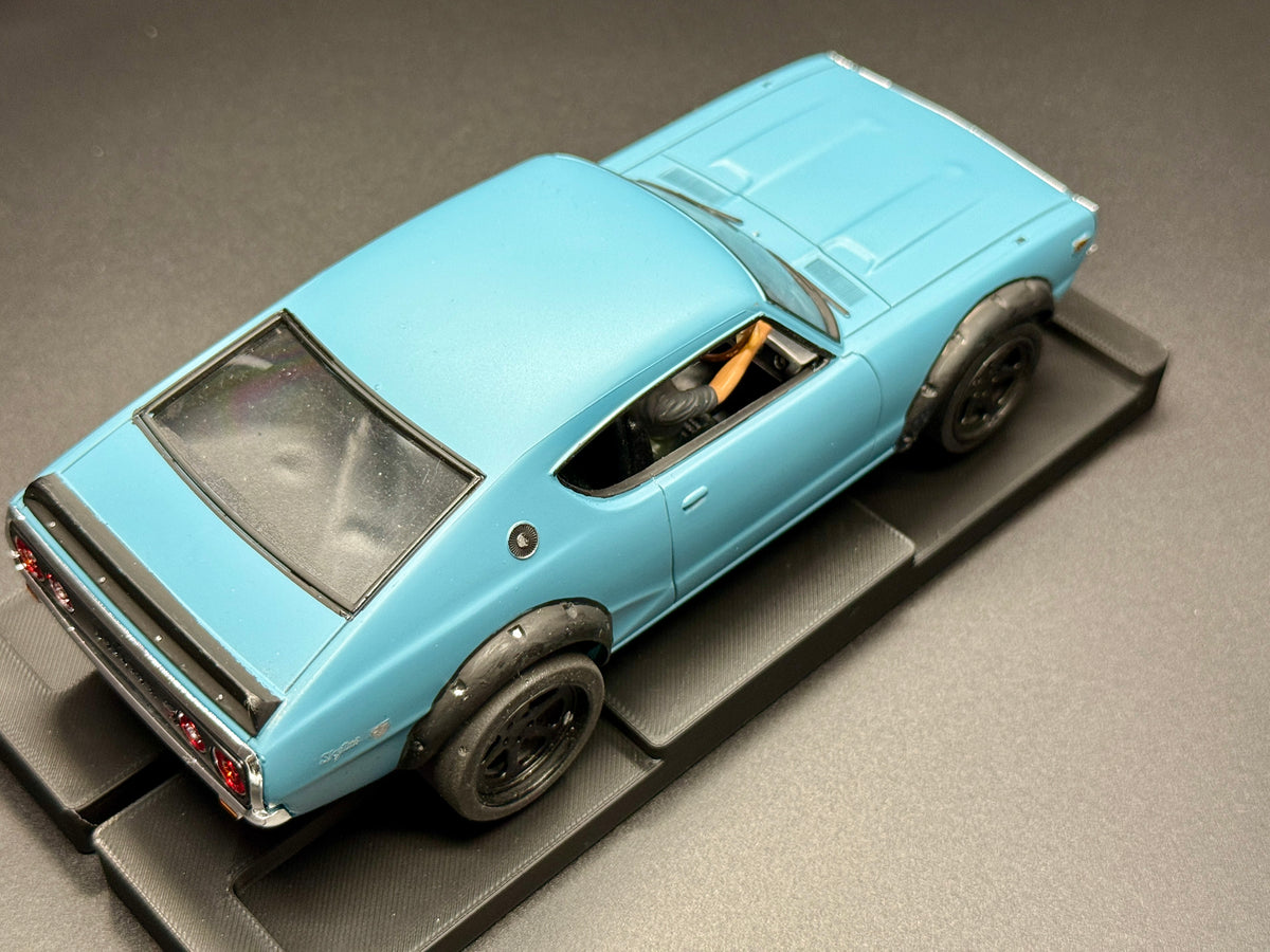 1/24 Scale Nissan GTR "Kenmeri" Hot Rod Analog Slot Car, Plastic RaceGold Chassis