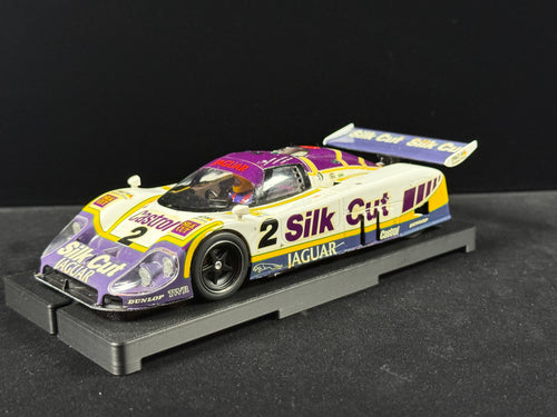 Jaguar XJR-9 Silk Cut #2 Group C slot car front three-quarter view