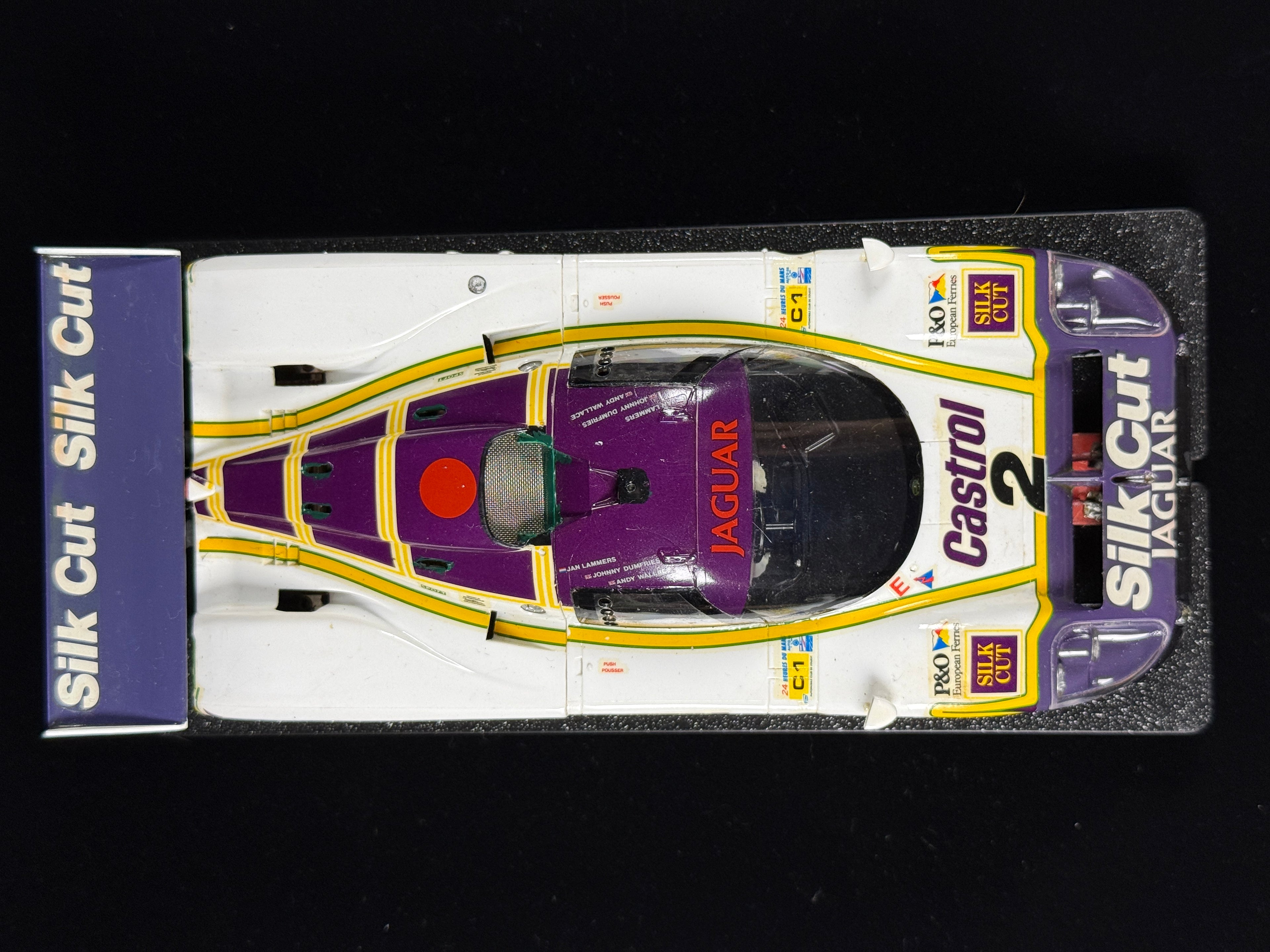 1/24 1988 Jaguar XJR-9 Analog Group C Slot Car, Silk Cut #2, 24H Le Mans