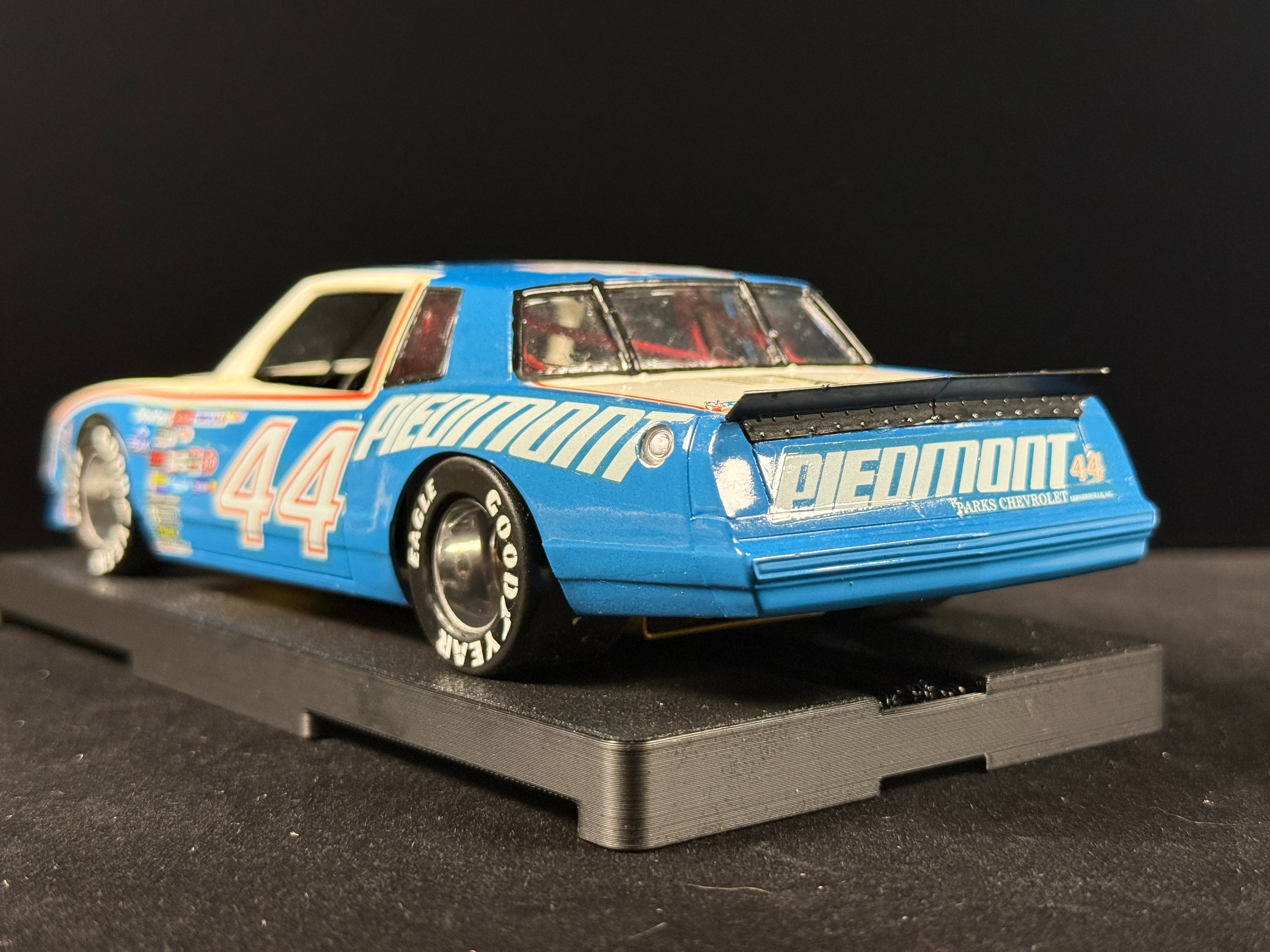 Vintage 1984 Chevy Monte Carlo NASCAR slot car rear three-quarter view