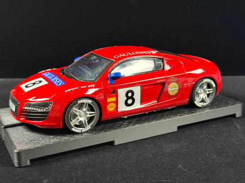 1/24 Audi R8 GT Gauloises racing slot car front three-quarter view
