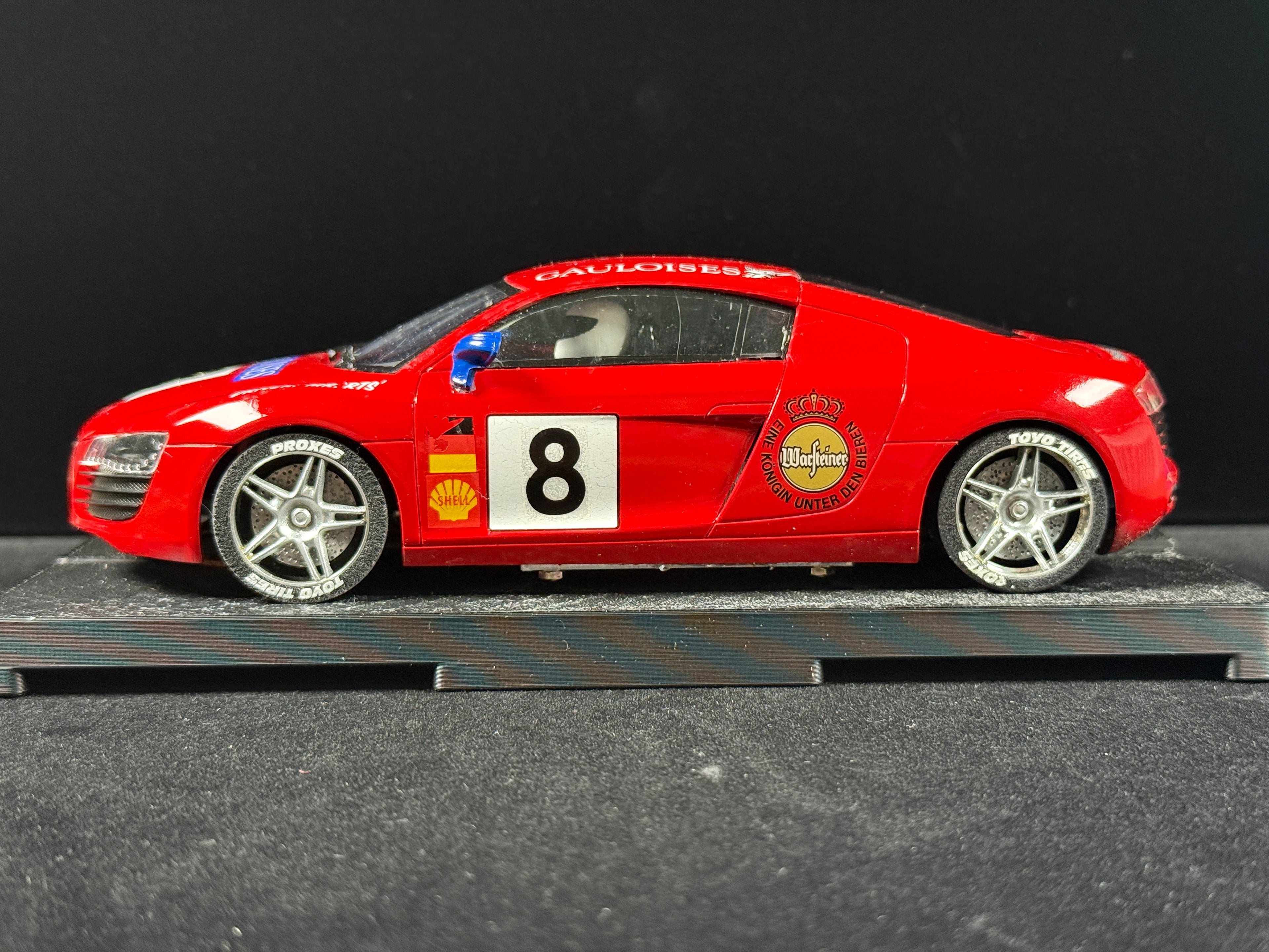 Custom Audi R8 GT Gauloises #8 slot car side profile