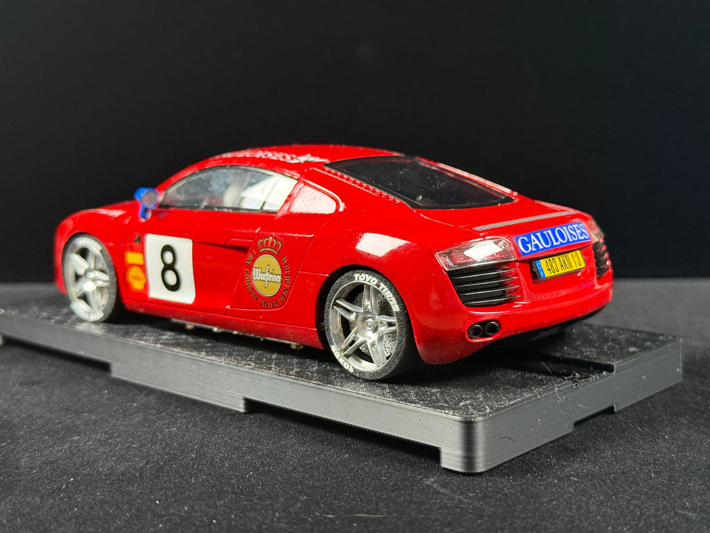 1/24 Audi R8 GT analog slot car rear three-quarter view