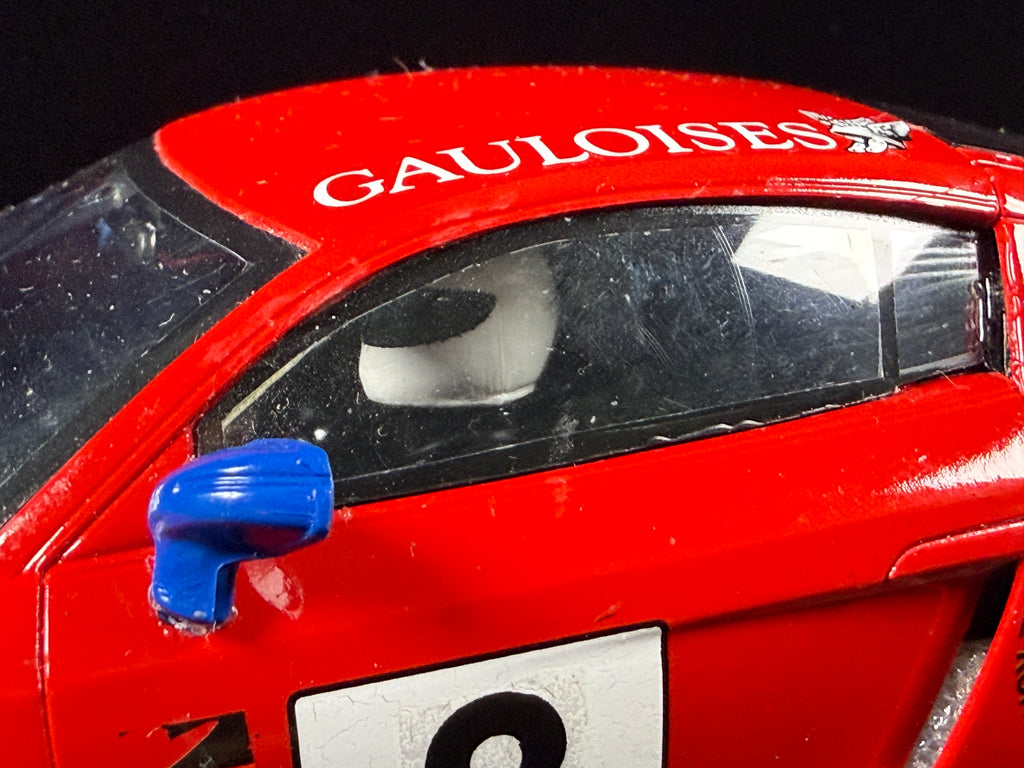 Hand-built Audi R8 GT slot car Gauloises racing livery detail
