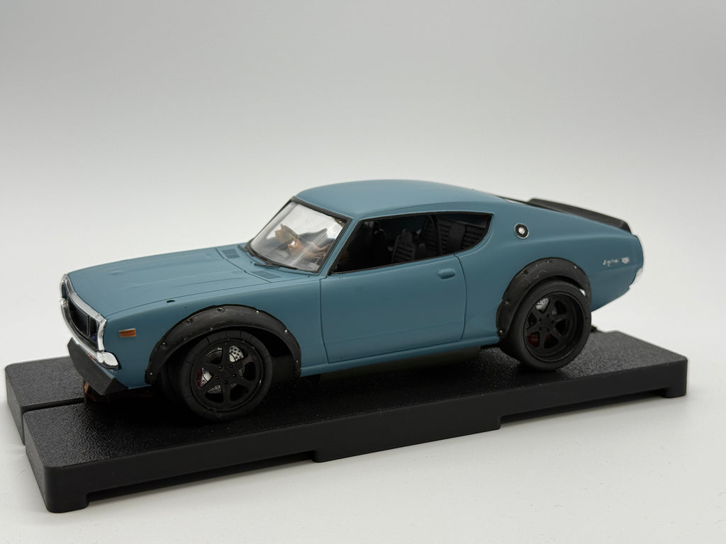 1/24 Scale Nissan GTR "Kenmeri" Hot Rod Analog Slot Car, Plastic RaceGold Chassis