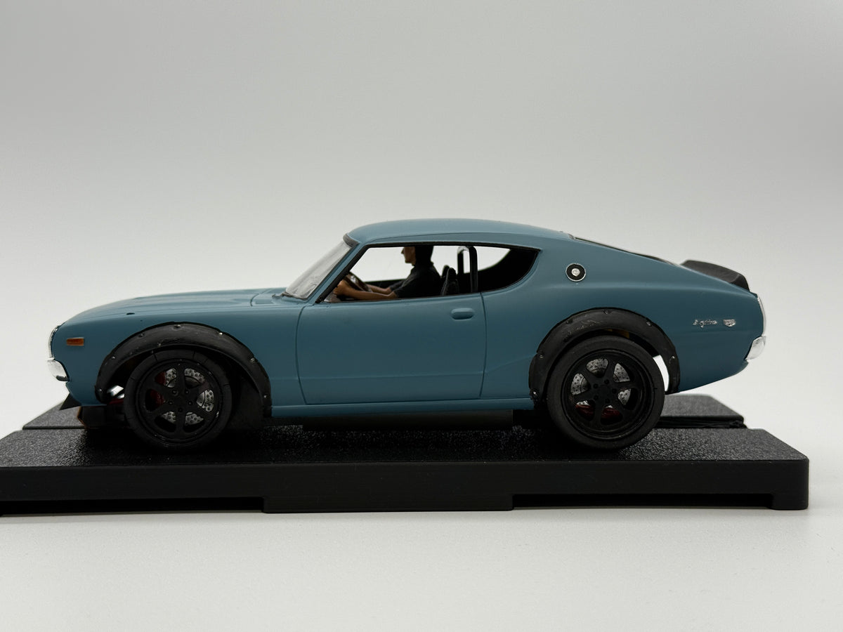 1/24 Scale Nissan GTR "Kenmeri" Hot Rod Analog Slot Car, Plastic RaceGold Chassis