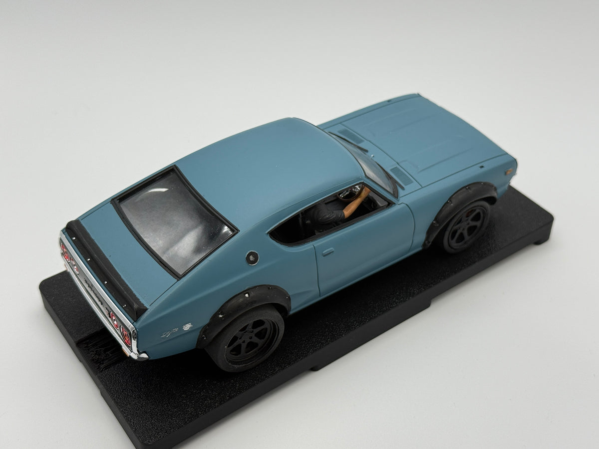 1/24 Scale Nissan GTR "Kenmeri" Hot Rod Analog Slot Car, Plastic RaceGold Chassis