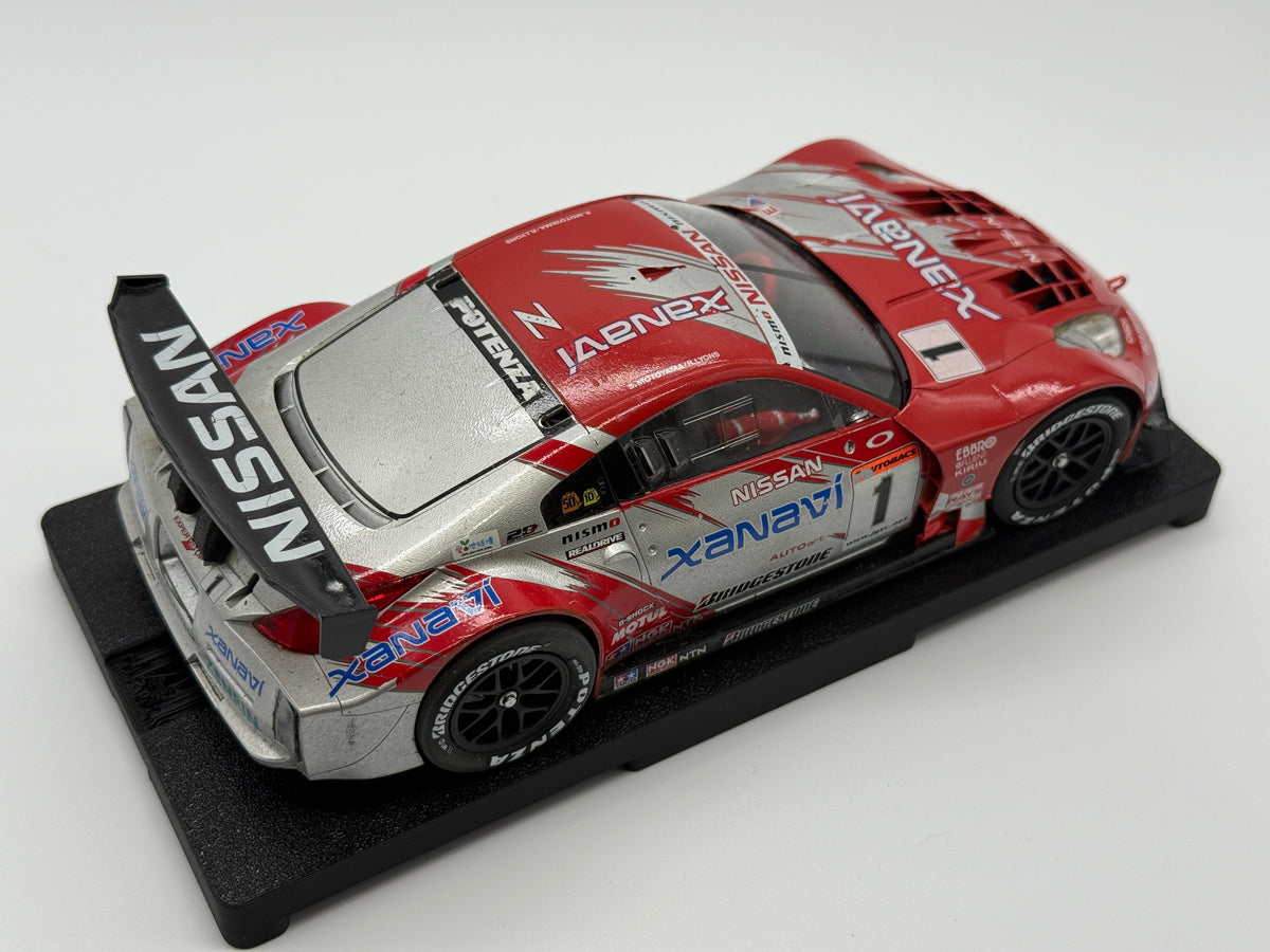 1/24 Scale Xanavi Nissan Z Analog Slot Car, JGTC 2004, Adjustable Metal Chassis, Lights!