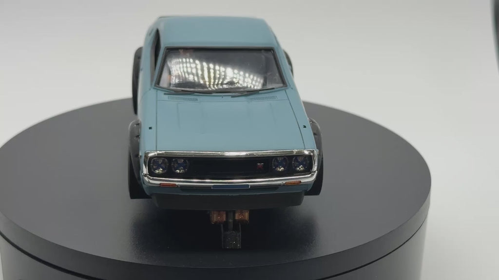 1/24 Scale Nissan GTR "Kenmeri" Hot Rod Analog Slot Car, Plastic RaceGold Chassis